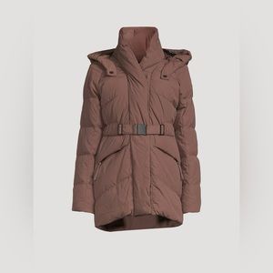 Canada Goose Womens Marlow Belted Down Coat Size XS - Sephia Colour
